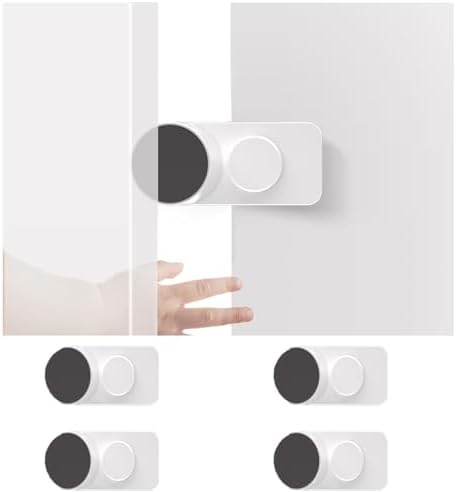 CMINGJ （4 Pack） Adjustable Door Guard Door Stop, Door slam Stopper, Finger Pinch Guard,Revolving Door Stopper for Baby Child Proofing, Anti Door slam, Pet Door Stopper, Easy to Install,White