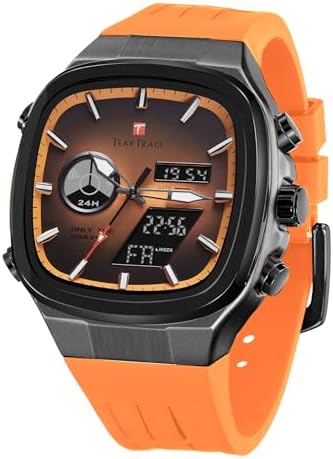 TEARTRACE Men\u2019s Watches Analog Digital Quartz Waterproof Sport Watches for Men Chronograph Alarm Multifunctional Wrist Watch with Silicone Strap