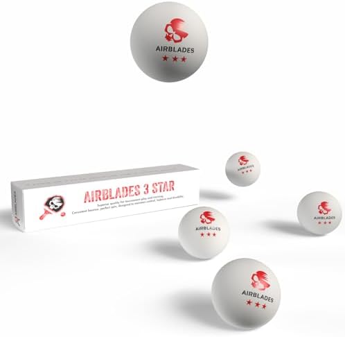 AirBlades 3 Star Ping Pong Balls  High Performance, Table Tennis Balls for Tournament Play &amp; Training  Advanced ABS Plastic  Regulation Standard Ping Pong Balls
