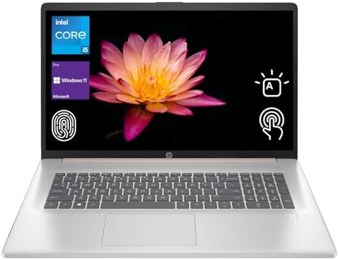 HP 2025 17t Business Professional Rose Gold Laptop, 17.3&#34; HD+ Touchscreen, Intel Core i5-1335U, 32GB RAM, 1TB SSD, Webcam, FP Reader, Backlit KB, HDMI, Wi-Fi 6, Windows 11 Pro