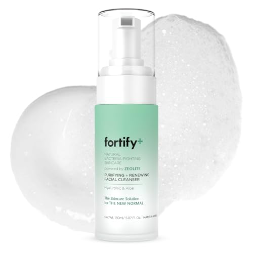 Fortify Skincare Foaming Facial Cleanser with Hyaluronic Acid &amp; Aloe - Ultra Hydrating, Korean Face Wash - Dermatologist-Tested, Vegan, Clean Beauty, All Skin Types - Fragrance-Free - 150ML\/5.07F