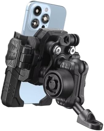 ILM Motorcycle Phone Mount Cellphone Adjustable Holder for Handlebars Bike Bicycle Scooter Moped Fit 5.4&#39;&#39;-7.2&#39;&#39; Smartphones Y-Type