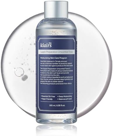 [KLAIRS] Supple Preparation Unscented Toner 6.08 fl oz, Lightweight, Essential Oil-Free, Alcohol Free, Packaging Changed