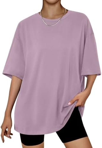 Trendy Queen Womens Oversized Summer T Shirts Fashion Workout Plus Size Tops Short Sleeve Beach Vacation Gym Clothes 2025