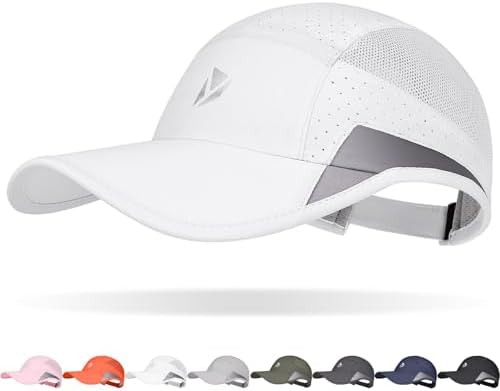 YANIKY Running Hat for Men &amp; Women, Quick-Dry Lightweight Baseball Cap,UPF 50+ Reflective Breathable Sport Hats