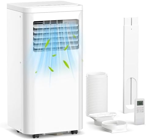 ZAFRO 8000 BTU Portable Air Conditioners for Room up 350 Sq. Ft Portable Ac Quiet Unit with Cooling, Dehumidifier, Fan, Sleep Mode,Remote Control
