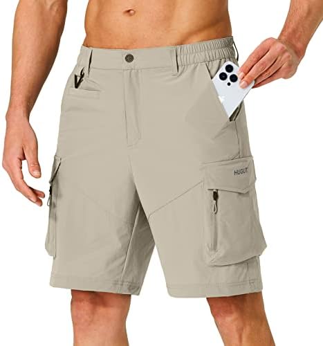 Men&#39;s Hiking Cargo Shorts Quick Dry Lightweight Travel Shorts with Multi Pockets for Fishing Camping Golf
