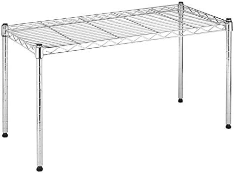 Whitmor Wire Shelving Unit, Metal Storage Shelves, Durable Heavy Duty Shelf, Easy Assembly for Pantry, Kitchen, Garage, Plant, 14" x 30" x 15"
