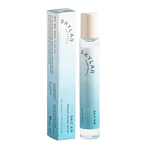 Skylar Salt Air Eau de Parfum - Hypoallergenic &amp; Clean Perfume for Women &amp; Men, Vegan &amp; Safe for Sensitive Skin - Fresh Perfume with Notes of Driftwood, Sea Salt &amp; Seaweed - 10mL \/0.3