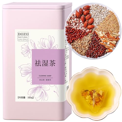 DOZO Dispelling Dampness Tea 11.28oz\\/320g (30bags) Shiqing tea Herbal Tea Health Tea Moisture removing tea Red Beans, Job\u0026#39; Tears, Barely, Gorgon moisture removing tea, red beans, Job's tear