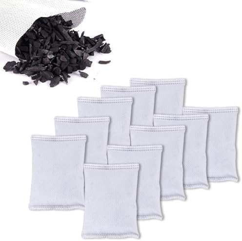 KaiCarnte 10 Pack Activated Charcoal Odor Absorbe Trash Can Deodorizer, Car Air Freshener, Shoe Deodorizer, Odor Eliminators For Storng Odor,50g\/pack