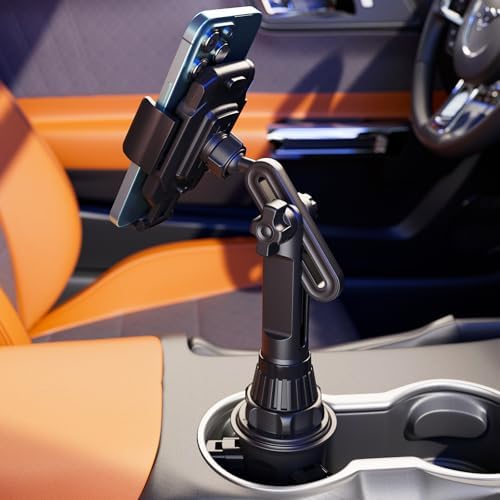 Lorima Cup Phone Holder for Car, Universal Adjustable Cup Holder Phone Mount Compatible with iPhone, Samsung, Huawei, LG, Sony, and Nokia