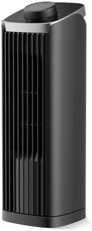 PNTCK Fan for Bedroom, 13&#34; Tower Fan, 3 Speeds Max 23ft\/s, 70° Oscillating Desk Fan, Bladeless Standing Fan, Portable Fans, 2025 New Cooling Fans for Office, Home