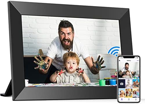 BIGASUO 10.1 Inch WiFi Digital Picture Frame, IPS HD Touch Screen Cloud Smart Photo Frames with Built-in 32GB Memory, Wall Mountable, Auto-Rotate, Share Photos Instantly from Anywhere