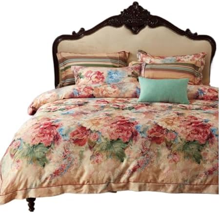 JUxiangW567 European style thickened jacquard brushed 4Piece Quilt Cover Set, satin wedding 4Piece Quilt Cover Set, four piece set, all cotton Cotton Comfort Cover Set, bedding. 8m bed for two people