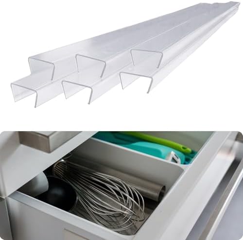 6 PCS Cabinet Door Edge Protector for 3\/4 in Thick Door Edge, Clear Slip-On Guard for Kitchen Drawers and Shelves