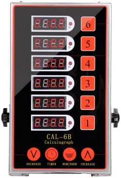 6 Channel Digital Commercial Kitchen Timer Cooking Reminder Loud Ring Alarm