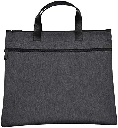 Enyuwlcm Waterproof Zipper Document Bag Handle Meeting Office Organizer Briefcase Black