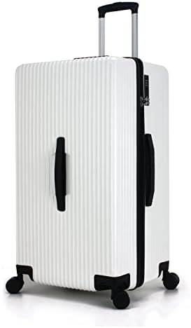 PRIMICIA GinzaTravel Trunk Luggage, 28 Inch Luggage with Spinner Wheels, Scratch resistant texture Lightweight PC material with TSA Lock（Family Travel Series ） (White)