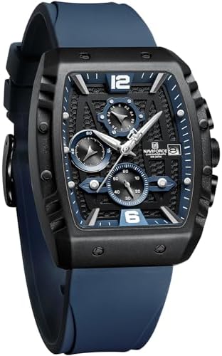 NAVIFORCE Men Quartz Watch Auto Date Week Business Dress Analog Wrist Watches