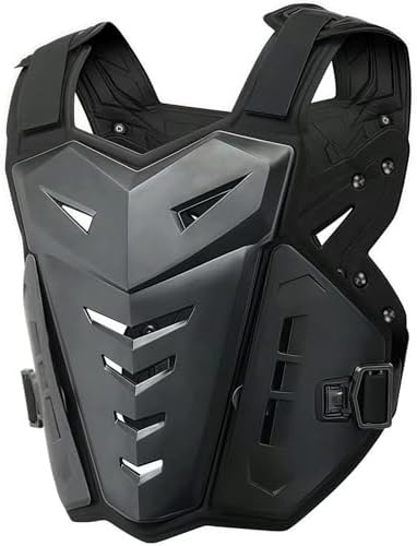 Light Upgrade Chest Armor Motorcycle Armor Body Guard Vest, Dirtbike Riding Off-Road Racing Cycling Skiing Motocross Adult Kids Protector Shirt Jackets for Street Bike, Mens Back Protection