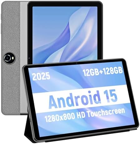 2025 Android 15 Tablet,11-inch,Android Tablet: Face Unlock, 6+6GB+128GB+1TB Expandable, Octa-core Processor, 8000mAh Battery with 18W Fast Charging (Black)