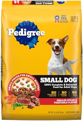 Pedigree Complete Nutrition Adult Small Dog Dry Dog Food, Grilled Steak &amp; Vegetable Flavor, 14 lb. Bag