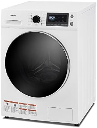 COMFEE\u2019 24&#34; Washer and Dryer Combo 2.7 cu.ft 26lbs Washing Machine Steam Care, Overnight Dry, No Shaking Front Load Full-Automatic Machine, Dorm White