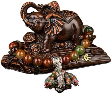 Piegridiat's new car, Desk Decorations Figurines, Home, Office, Car interior decoration recruitment, financial insurance, safety, Feng Shui Crystal Decorations, elephant number, truck mounted decorati