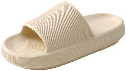 HUXMEYSON Slides for Women, Quick Dry Slides for Men, Arch Support Shower Shoes with Cushioned Sole