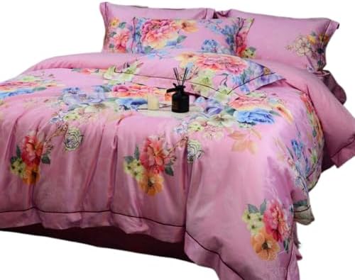 JUxiangW1578 European style thickened jacquard brushed 4Piece Quilt Cover Set four piece satin wedding 4Piece Quilt Cover Set four piece set all cotton Cotton Comfort Cover Set, bedding 1.8m bed for t