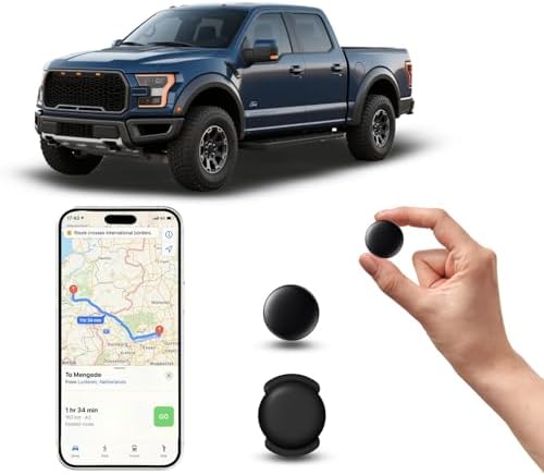 Mini GPS Tracker for Vehicles \u2013 Hidden Magnetic Car Tracker Device, Real-Time GPS Tracking for Kids, Car, Pets, No Monthly Fee, Works with Apple Find My, Vehicle Locator, No SIM Required