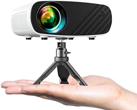 Mini Projector for iPhone, ELEPHAS 2024 Upgraded 1080P HD Projector, 8000L Portable Projector with Tripod, Movie Projector Compatible with Android\/iOS\/Windows\/TV Stick\/HDMI\/USB