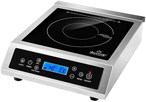 Duxtop Professional Portable Induction Cooktop, Commercial Range Countertop Burner, 1800 Watts Induction Burner with Sensor Touch and LCD Screen, P961LS\/BT-C35-D, Silver\/Black