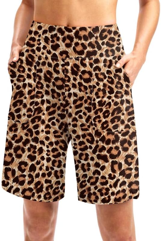 Viodia Women&#39;s 9&#34; Long Swim Board Shorts with Pockets High Waisted Beach Swimsuits Knee Length Short for Women with Liner